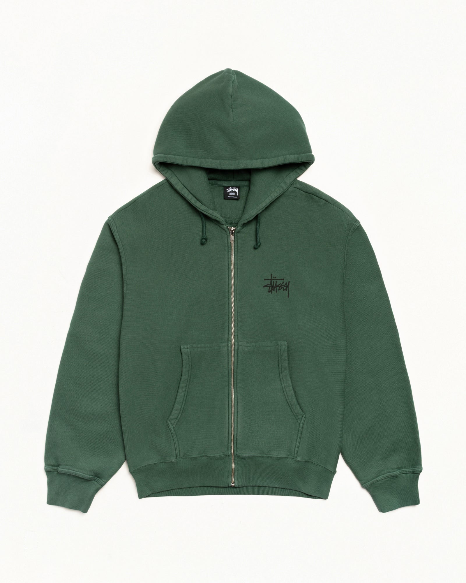 BASIC ST??SSY ZIP HOODIE PIGMENT DYED
